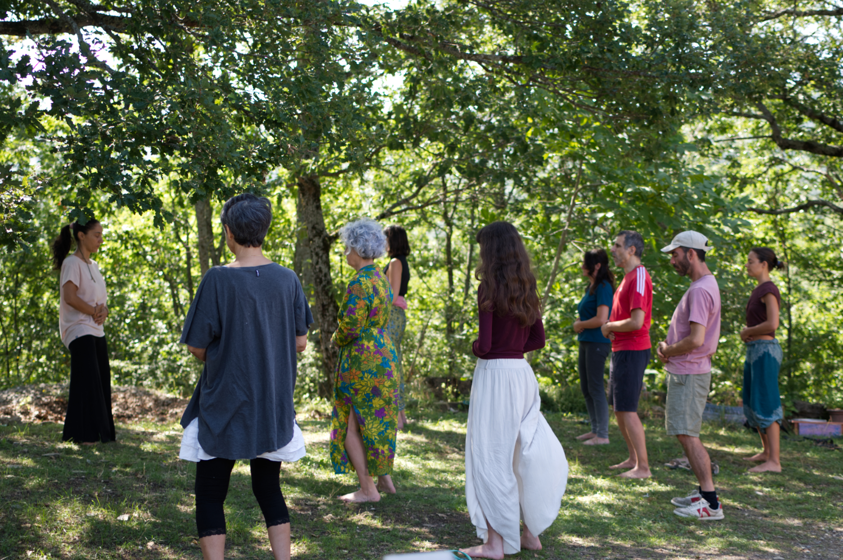 qi gong durante ritiro di dieta di piante maestre